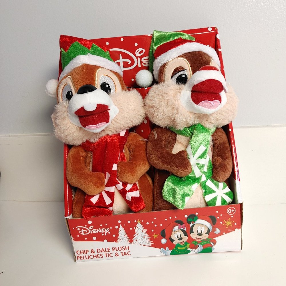 NEW Disney Chip & Dale Christmas Plush